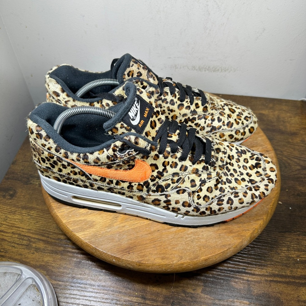 Nike Air Max 1 Premium Leopard Mens 13 Sneakers AQ0928-901 Orange